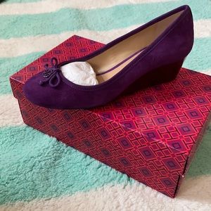 Tory Burch Purple Wedge Heels Size 9